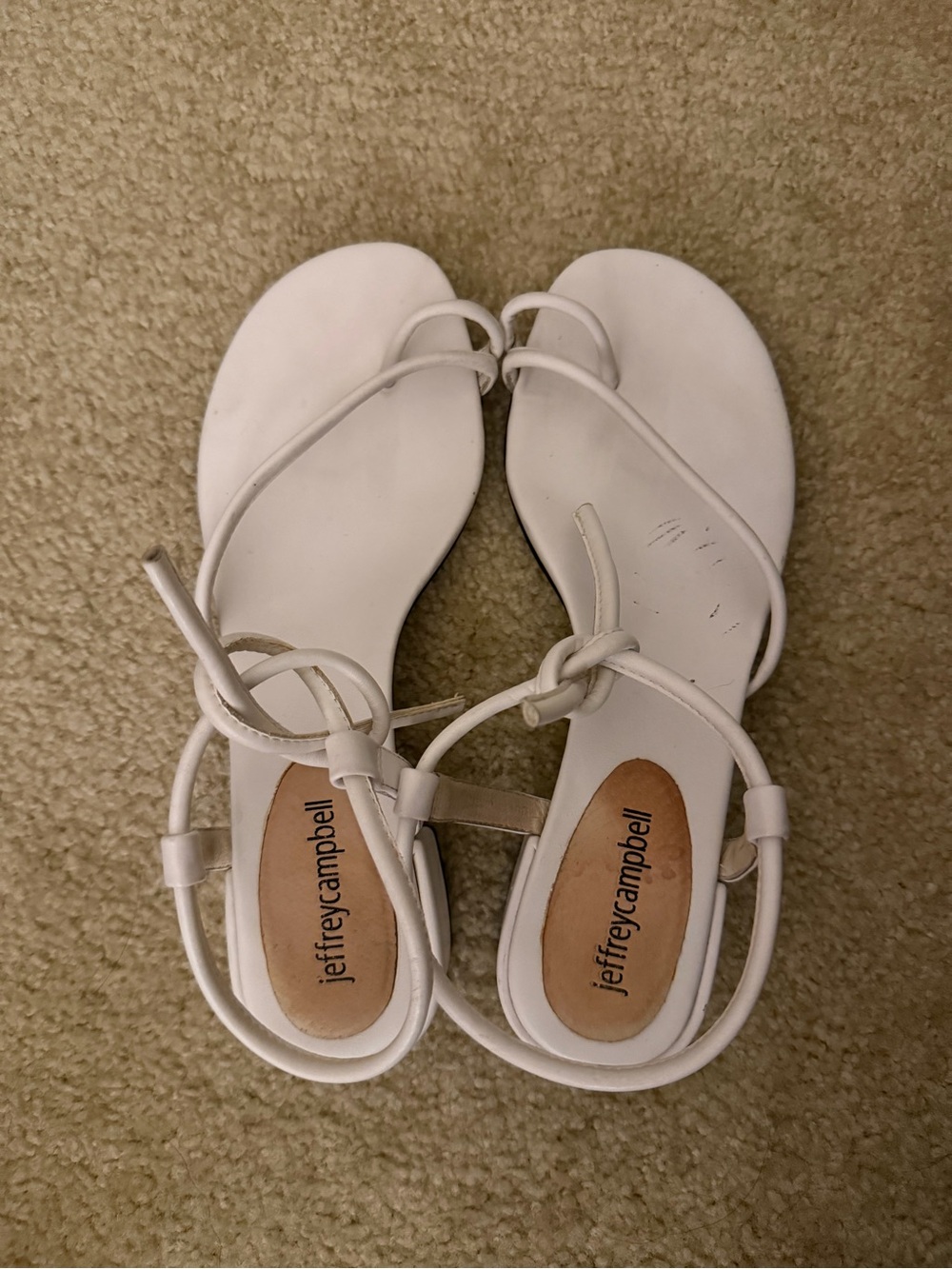 Zella Sandal in White By JEFFREY CAMPBELL